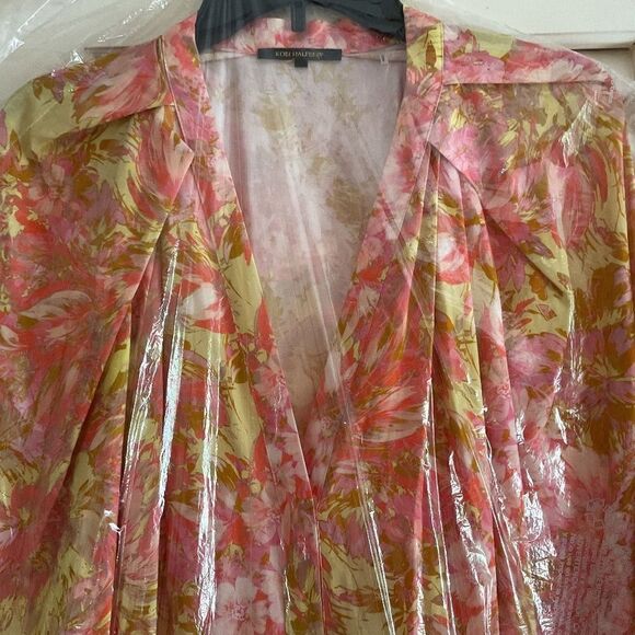 Kobi HALPERIN Jemma Print CORAL MULTI WOMAN Dress SIZE US XL NEW - Picture 7 of 12